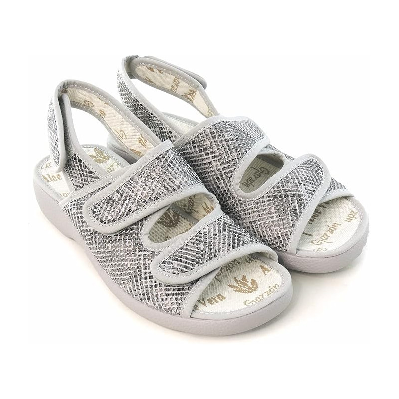 Garzon 3 velcros gris